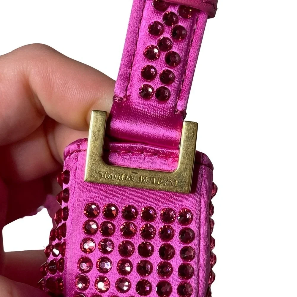 Magda Butrym Medium Vesna Pink Crystals Hobo Bag $3265